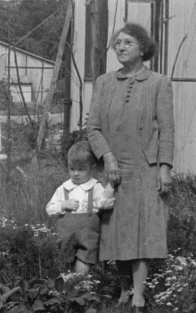 Adrian and his maternal Grandmother 1947 or 48- Sumerset